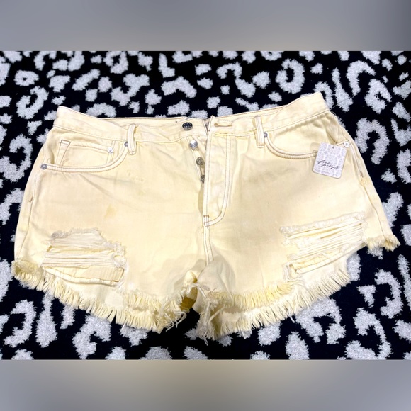 Free People cutoff jean shorts - Picture 1 of 5